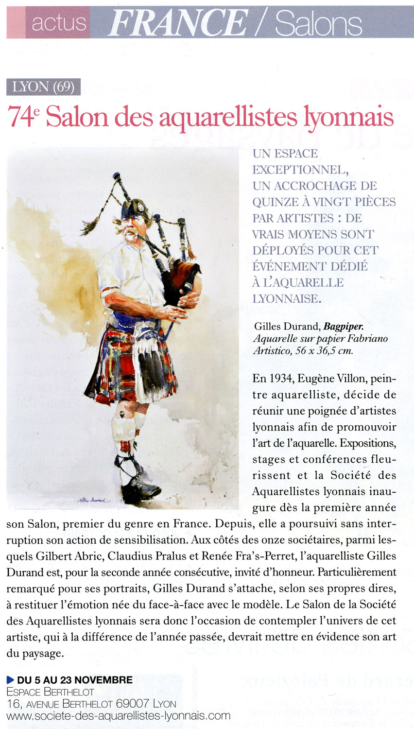 Article l'art de l'Aquarelle0909