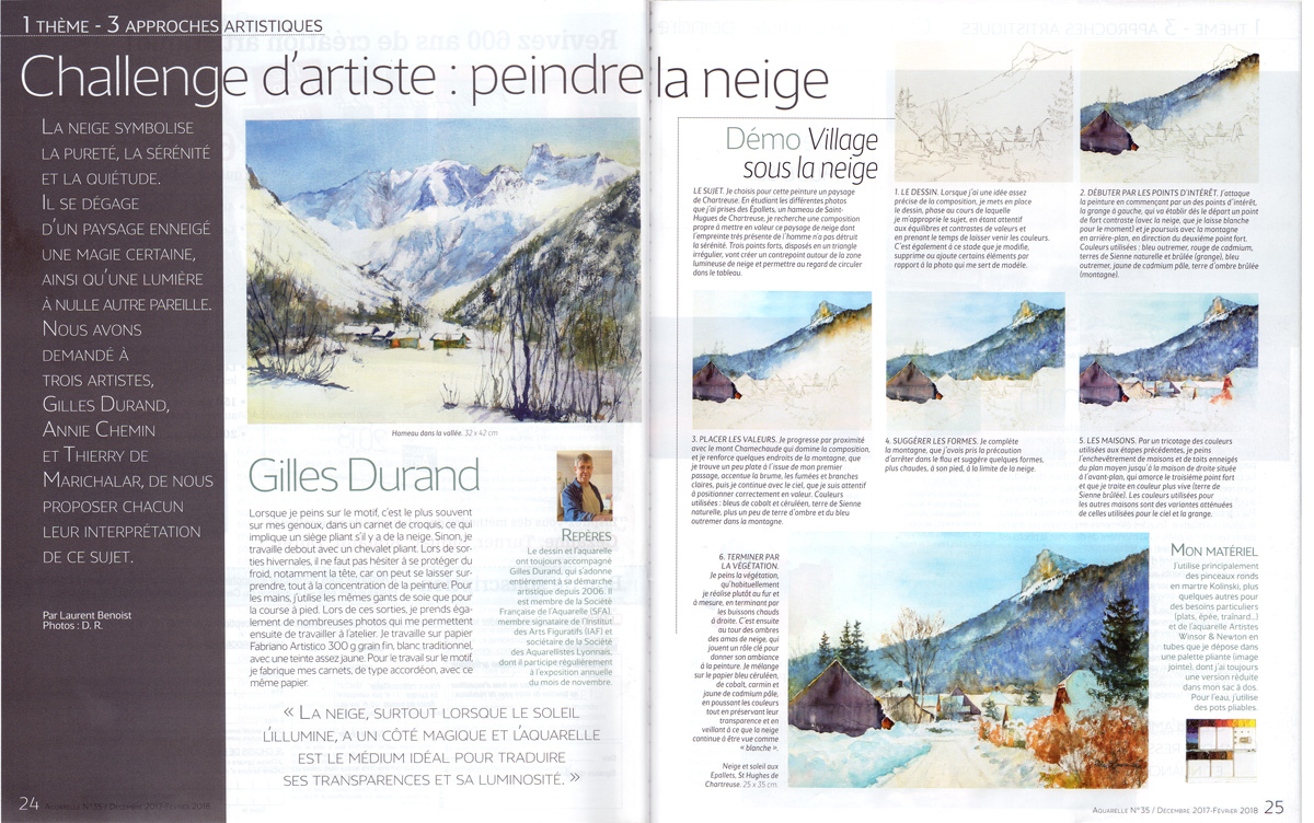 Article revue l'Aquarelliste 06 2013